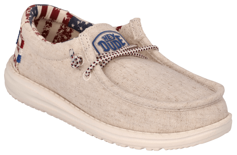 HEYDUDE Wally Patriotic Casual Shoes for Kids Cabela s