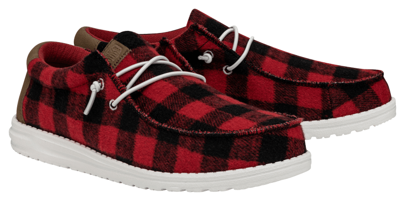 HEYDUDE Wally Buffalo Plaid Casual Shoes for Men