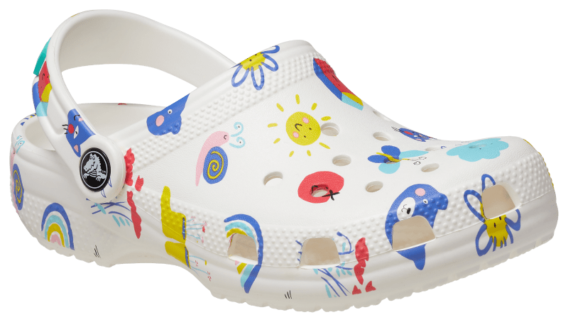 Crocs Classic Doodle Print Clogs for Toddlers