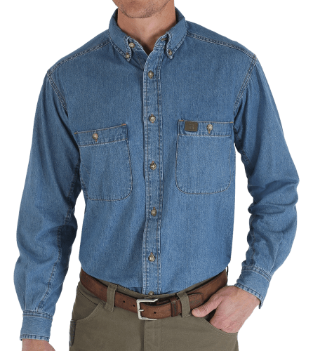 Short-Sleeved Denim Workwear Shirt - Men - Ready-to-Wear