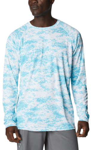 Columbia Men's Super Terminal Tackle Long Sleeve Tech Crewneck T Shirt