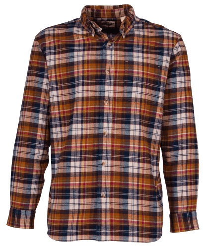 B H Bass Co Mens Orange Casual Button Up Shirt Size XXL 100% Cotton Pocket