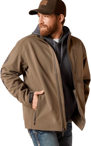 ARIAT Men's Logo 2.0 Softshell Jacket at  Men's Clothing store