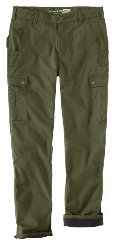 Carhartt Rugged Flex Relaxed Fit Ripstop Cargo Fleece-Lined Work Pants for  Men