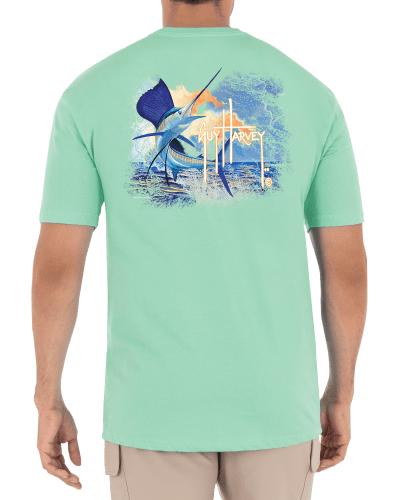 Guy Harvey Sunset Sailfish Short Sleeve T Shirt For Men Bass Pro Shops