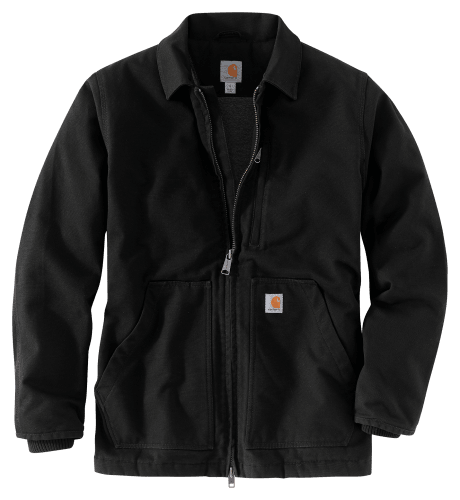 Carhartt Women's Black Washed Cotton Duck Sherpa Lined Jacket