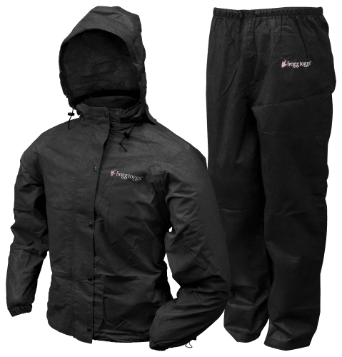 Frogg Toggs Women's All Purpose Rain Suit - Cherry/Black - Small