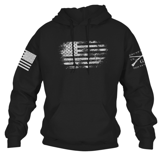 Grunt Style Vintage American Hoodie (Black, Medium)