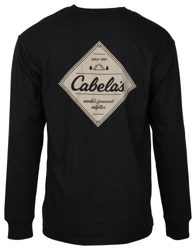 Cabela's Diamond Logo Long-Sleeve T-Shirt for Men - Maroon Heather - L
