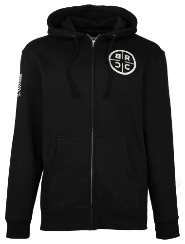 Black Rifle Coffee Company Target BRCC Vintage Logo Full Zip Long Sleeve Hoodie for Men