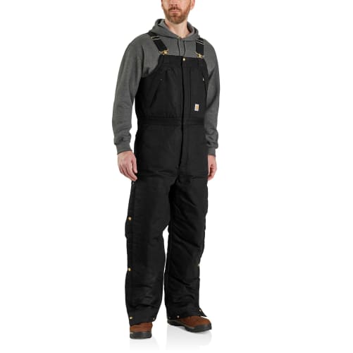 carhartt loose fit duck insulated bib overall