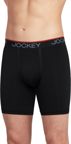 Jockey Chafe-Proof Microfiber Boxer Briefs for Men 3-Pack