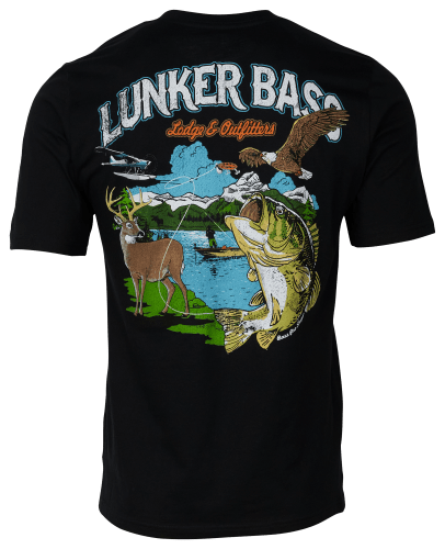 Bass Pro Shops Lunker Bass Short-Sleeve T-Shirt for Men - Black - XL