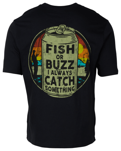 black fishing team sport logo caught fish fishing' Men's T-Shirt