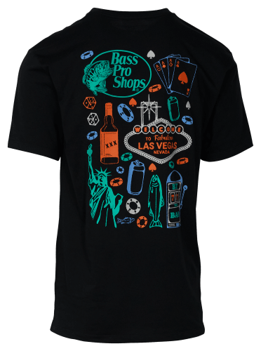 Bass Pro Shops Reno NV Collage Short-Sleeve T-Shirt for Men - Black - 3XL