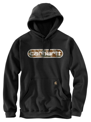 Midweight camo sleeve logo hooded sweatshirt shop