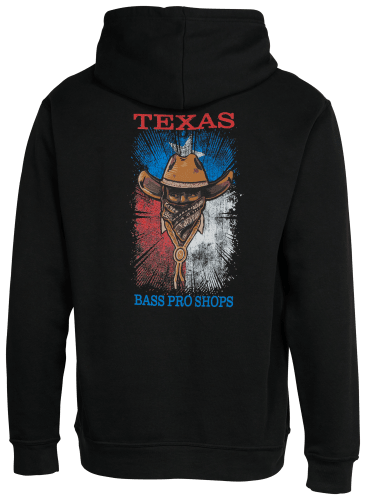 Bass Pro Shops Texas Cowboy Hoodie for Men - Black - XL