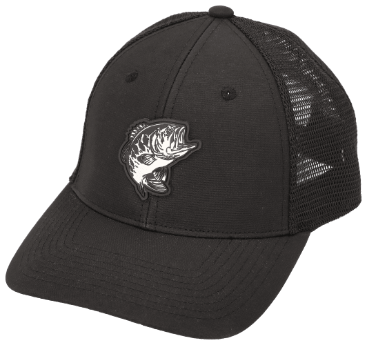 Bass Pro Shop Mesh Trucker Snapback Hat Black