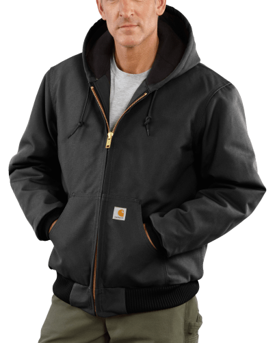 Carhartt Loose Fit Firm Duck Insulated Flannel Lined Active Hooded Jacket for Men Bass Pro Shops