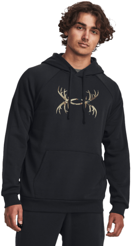 Mens black and camo under armour hoodie online