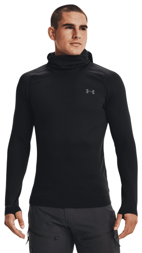 Mens Long Short Sleeve Hoodie Shirts with Face Mask Turtleneck