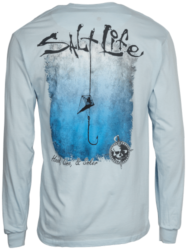 Salt Life Hook, Line, and Sinker Fade Long-Sleeve Pocket T-Shirt