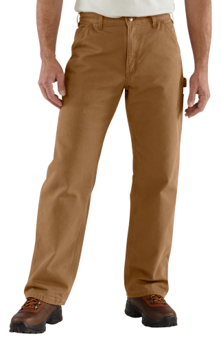 Carhartt Mens Pants 46 x 32 Brown Canvas Carpenter Cargo Chore Work Pants  Heavy