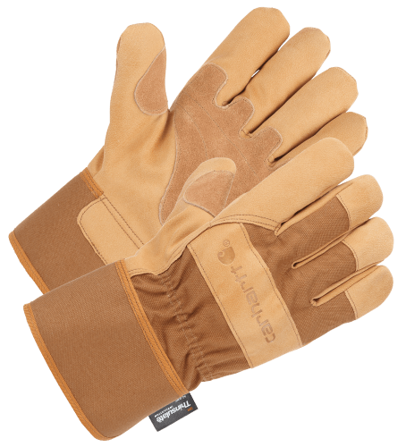 Get Suede Leather Winter Work Gloves With Rubberized Safety Cuff