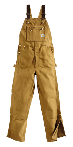 Carhartt Men's Unlined Duck Bib Overalls, Dark Brown, 30x30
