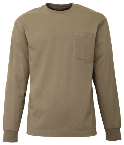 Redhead Crew Neck Long-Sleeve Pocket T-Shirt for Men - Bungee - 4XL