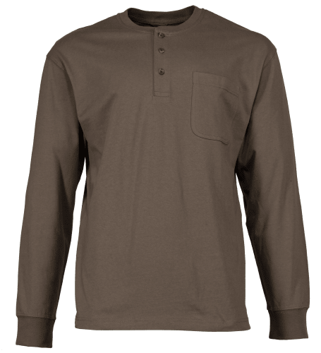 men's long sleeve henley with pocket
