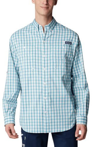 Columbia PFG Super Tamiami Long-Sleeve Shirt for Men - Key West Blurcheck -  M