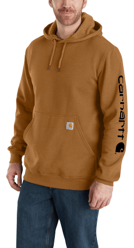 Carhartt Loose-Fit Midweight Logo Long-Sleeve Hoodie for Men