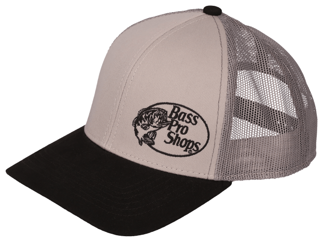 Bass Pro Shops Off-Center Logo Mesh-Back Cap - Olive/Brown