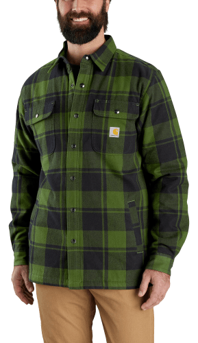 Carhartt Rugged Flex Relaxed Fit Flannel Sherpa Lined Shirt Jacket for Men Cabela s
