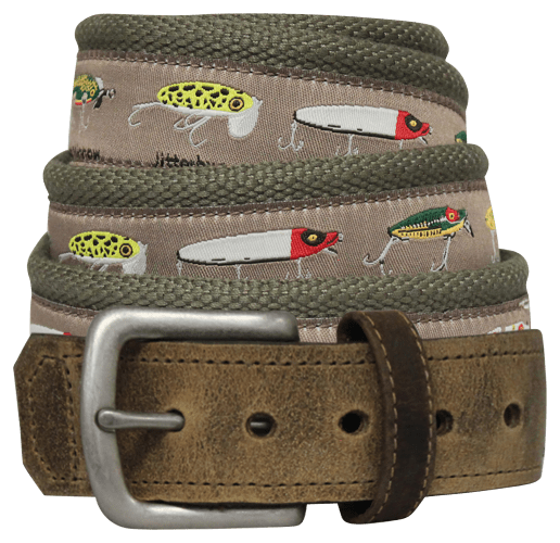 Bison Designs Pontoon Leather Tip Belt for Men - Coyote - 46