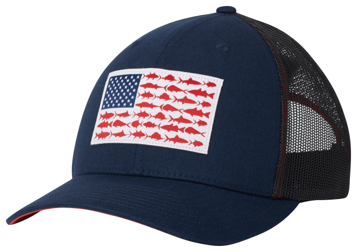 Columbia fish american flag hat store