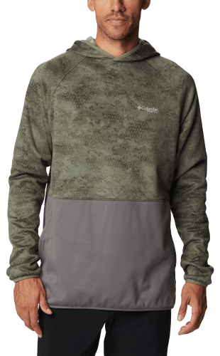 Columbia Men's PFG Super Terminal Fleece Hoodie - XL - GreenCamo