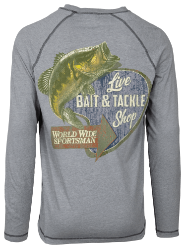 World Wide Sportsman Vintage Bait and Tackle Long-Sleeve Crew Neck