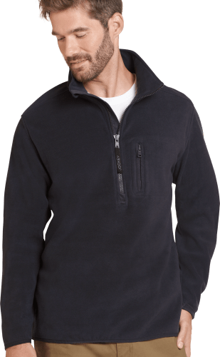 Jockey Outdoors Plush Fleece Half-Zip Long-Sleeve Pullover for Men