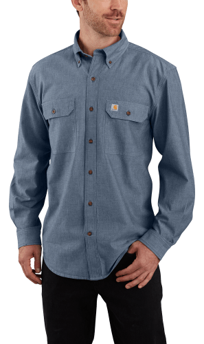 Carhartt Loose Fit Midweight Chambray Long-Sleeve Shirt for Men