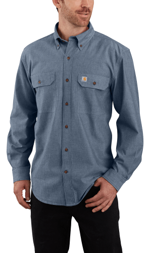 Carhartt Loose Fit Midweight Chambray Long Sleeve Shirt for Men