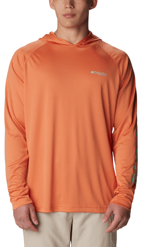 Huk Men's Pursuit Vented Long Sleeve 30 UPF Fishing Shirt, Red, Medium