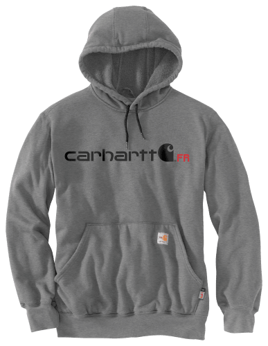 Carhartt Men's Heather Grey Midweight Hooded Sweatshirt