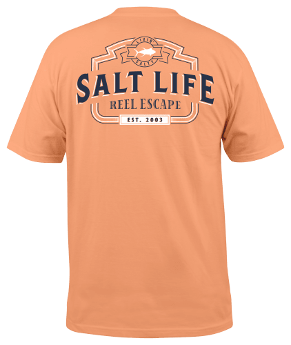 Salt Life Mens Cotton Logo T Shirt Regular S Grapefruit
