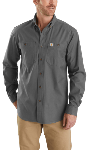 Carhartt Rugged Flex Relaxed Fit Midweight Canvas Long Sleeve Button Down Shirt for Men Cabela s