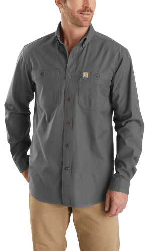 RUGGED FLEX RELAXED FIT MIDWEIGHT CANVAS SHORT SLEEVE SHIRT