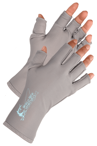 World Wide Sportsman Fingerless Sun Gloves - Teal - L/XL