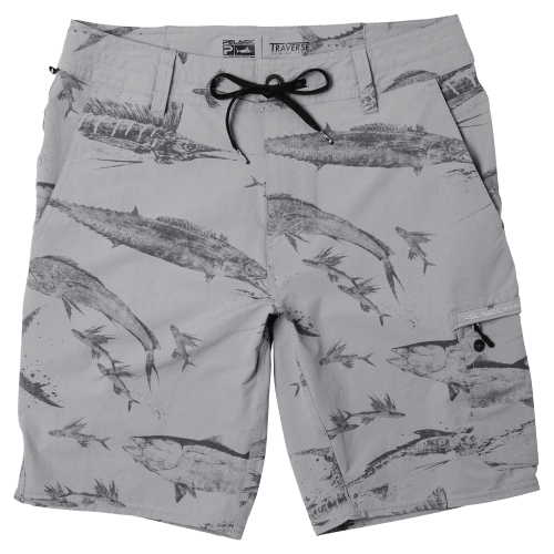 Pelagic Gyotaku Traverse Hybrid Shorts for Men
