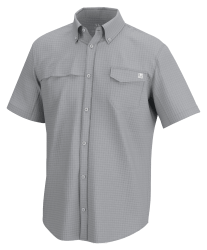 Huk Tide Point Break Minicheck Short-Sleeve Button-Down Shirt for Men